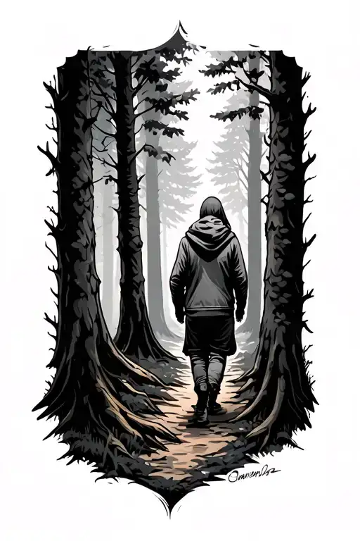 Walking Alone In The Woods