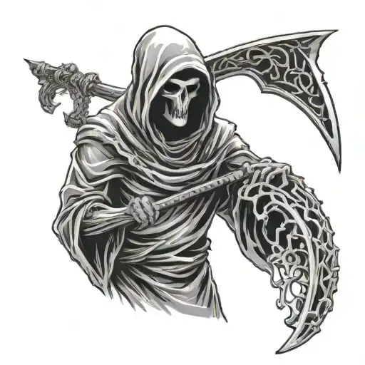 Reaper Holding A Scythe