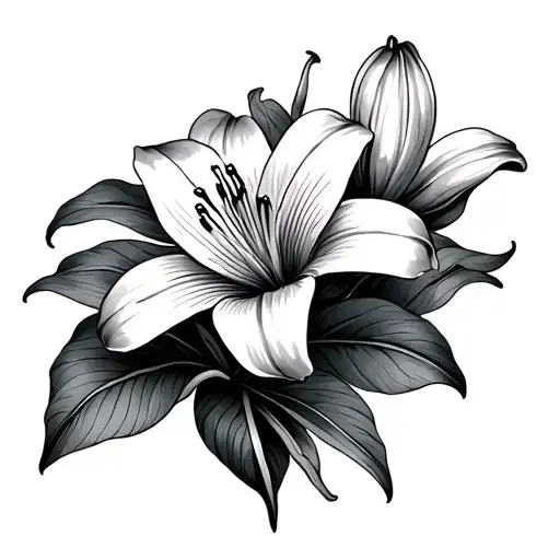 Sugar Container And Lily Flower