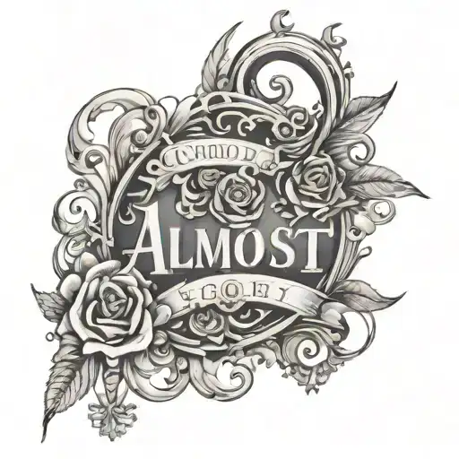 Word 'Almost' Subtly Incorporated Representing