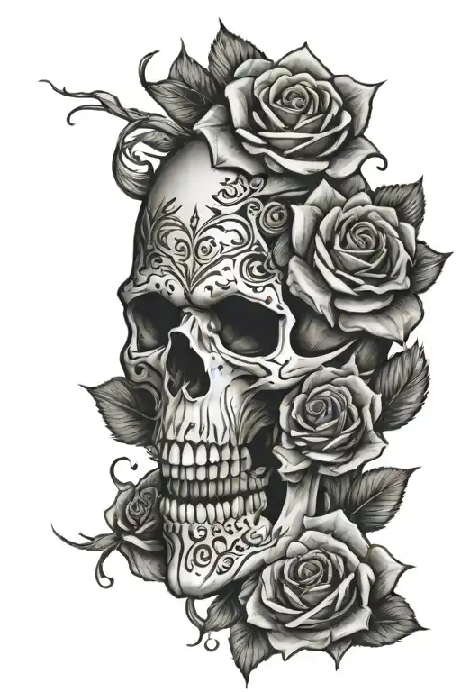 Skull And Roses