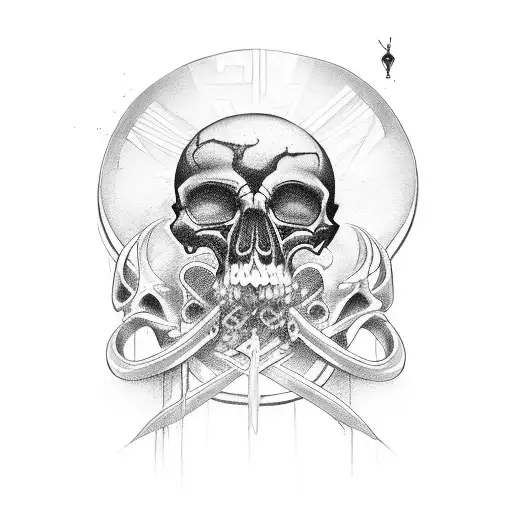 Memento Mori And Memento Vivere Texts With Symbol