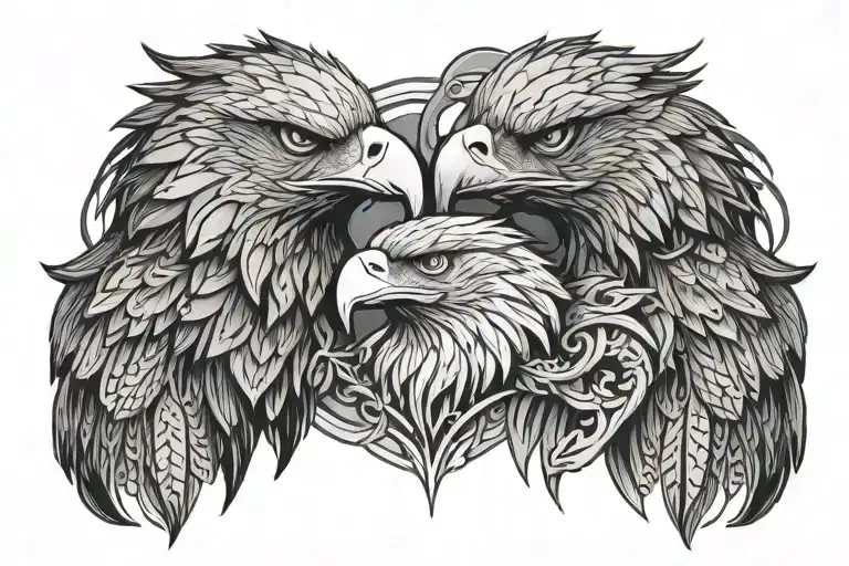 Eagle And Wolf Surrounded