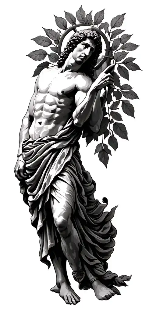 Saint Christopher With Leaves