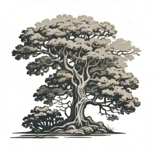 Oak Tree With Stand Sure Text