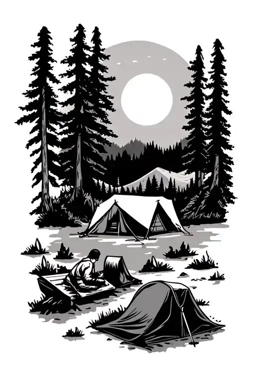 Camping Scene Simple