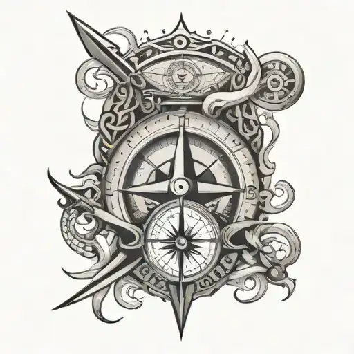 Broken Trident And A Compass