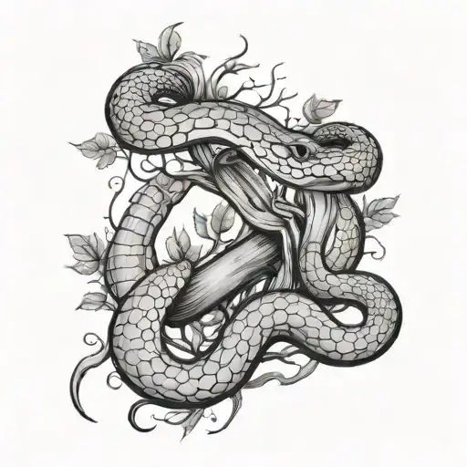 Autumn Trees Blood Sword Snake