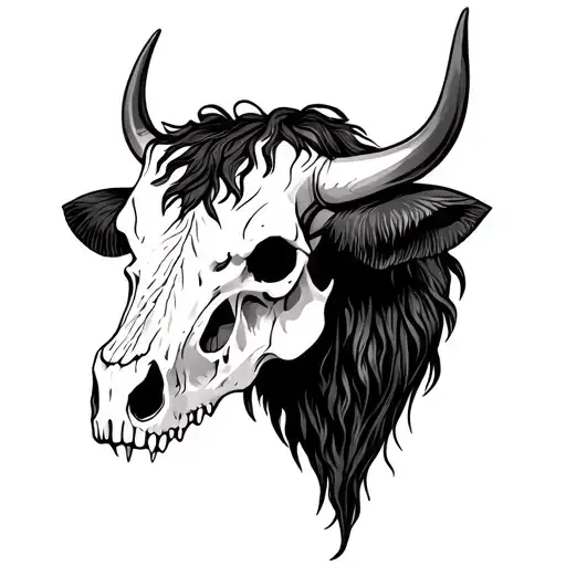 Highland Cow Skull