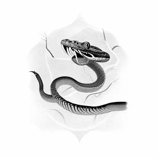 Cobra Emerging From A Black And Grey Snake Charmer's Basket