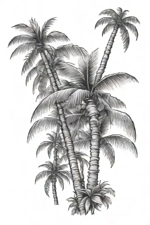 Fine Line Palm Tree