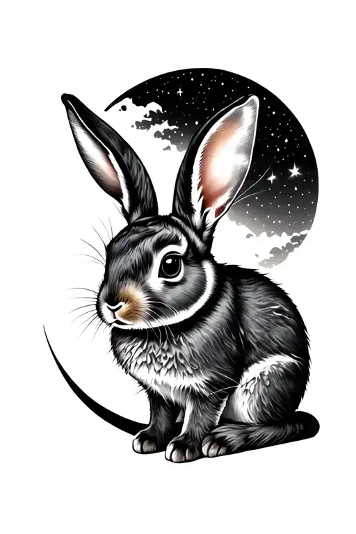 Rabbit And Crescent Moon