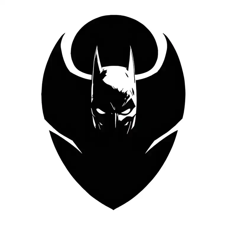 Bat Signal Shining In The Background