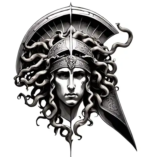 Medusa In Greek Spartan