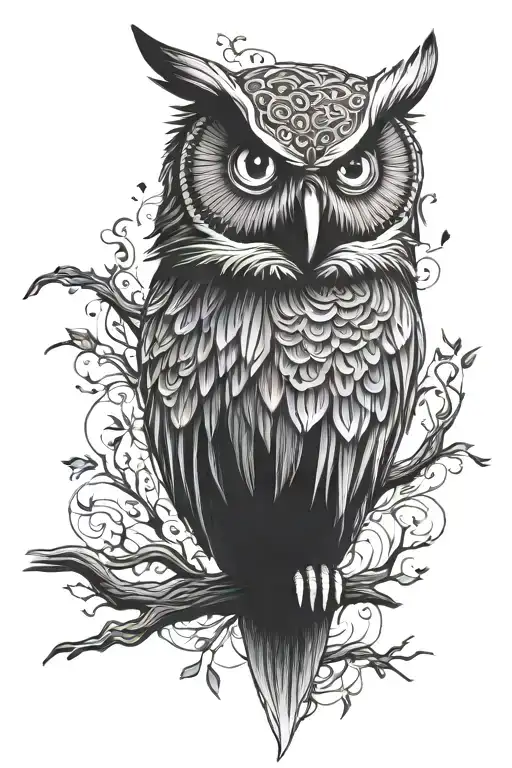 Evil Owl Representing The Black Sheep Of The Family