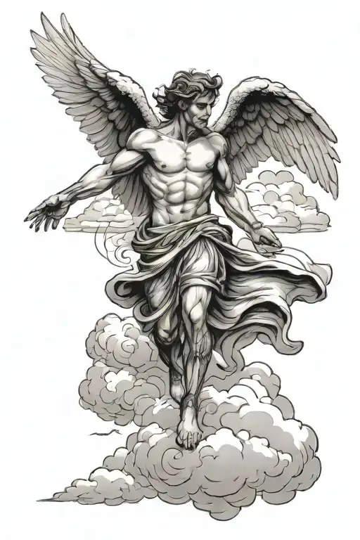 Icarus With Clouds