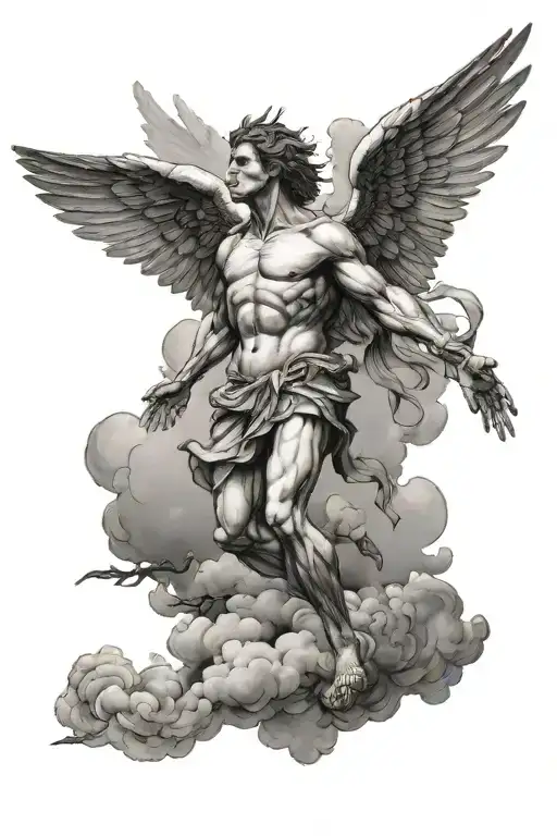 Icarus With Clouds Surrounding