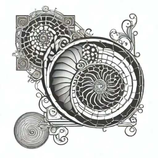 Fibonacci Golden Ratio Related Black Work