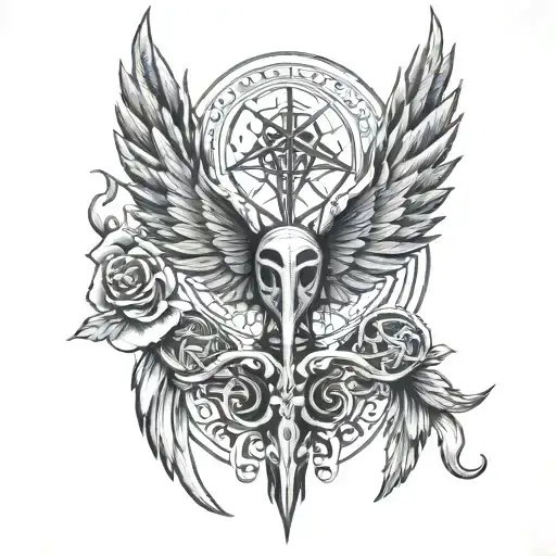 Anti Possession Symbol And Wings