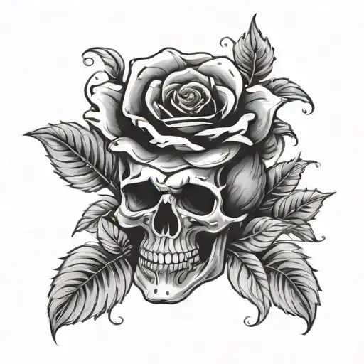 Skull And Rose