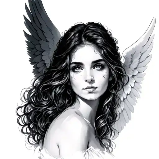 Woman With Angel Wings