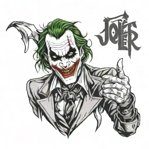 Joker Logo Tattoo Small