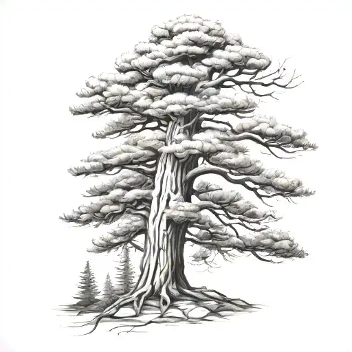 Sequoia Tree Growing With A Crown