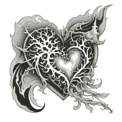 Frozen Heart Abstract