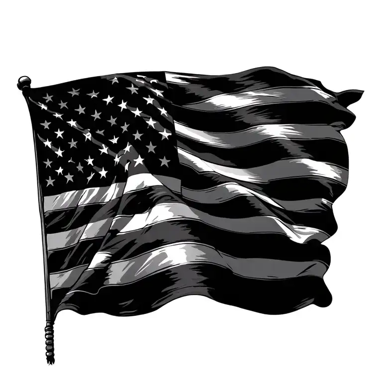 American Flag Waving