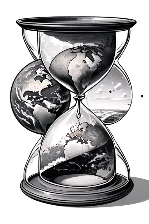 Earth Inside An Hourglass