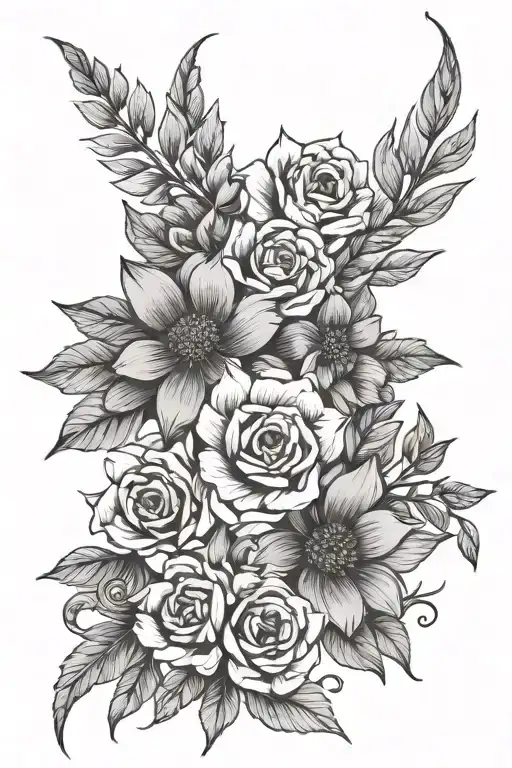 Feminine Fineline Floral Spine