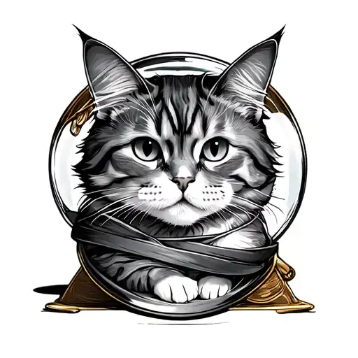 Chestchire Cat Wrapped Around Hour Glass