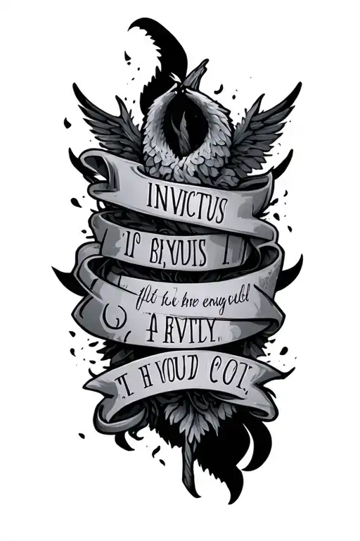 Invictus Quote Forearm Sleeve Featuring