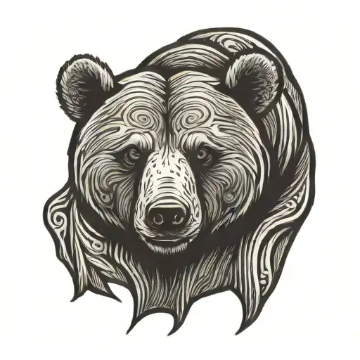 Woodcut Bear