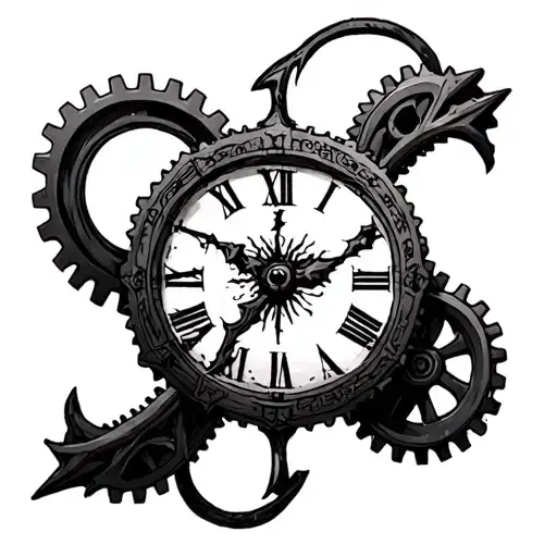 Rune Circle Clock Gears
