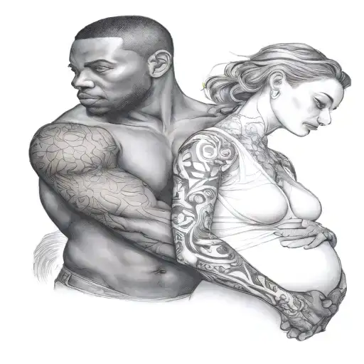 Black Man And Brunette Woman