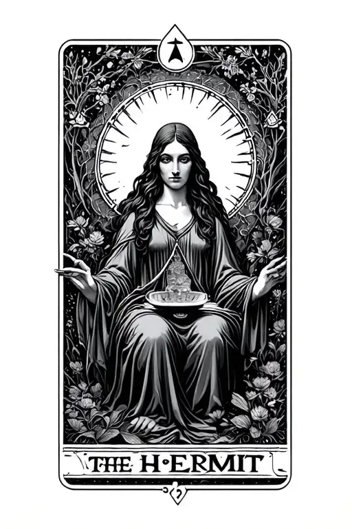 The Hermit Tarot Woman