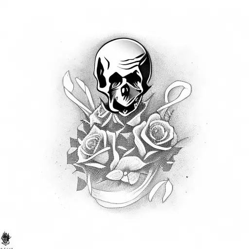 Playing Cards Skull And Roses