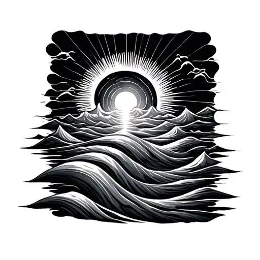 Water Flow Heartbeat Sun Waves