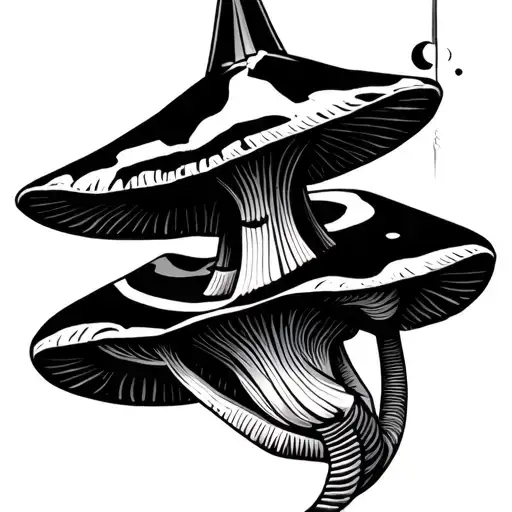 Egyptian God Anubis Libra Zodiac Trippy Mushroom Full Sleeve