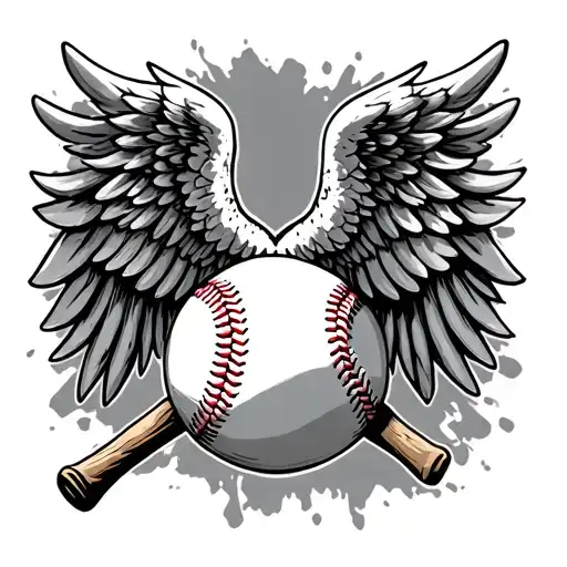 Memorial Baseball Angel Wings Tyler Gusow