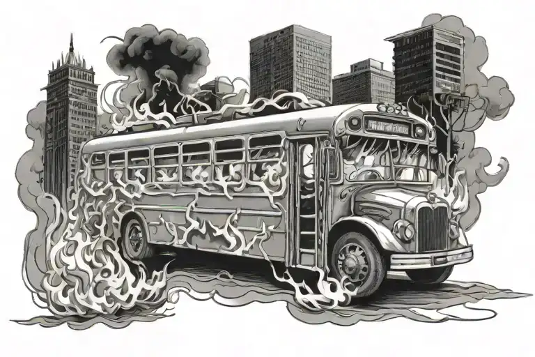 Electric Bus On Fire