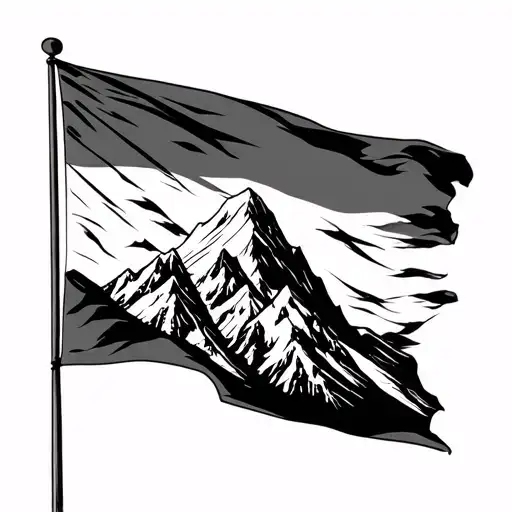 Anime Nepal Flag One Piece Gojo Satoru Mt Everest Love