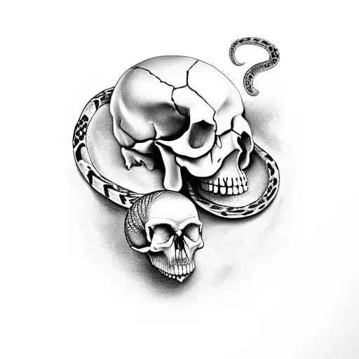 Eve Holding Skull Apple And Snake Deceiving Her