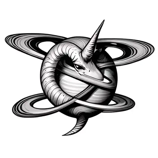 Capricorn And Saturn Rings