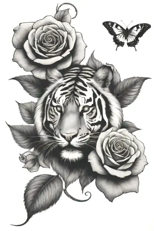 Tiger And Rose