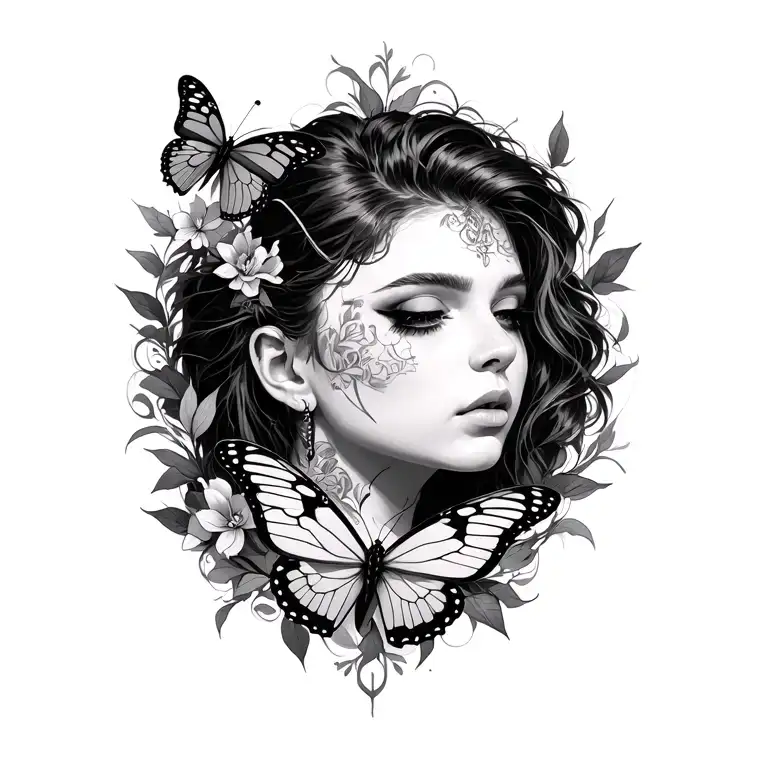 Kriss With Butterfly Surrounded