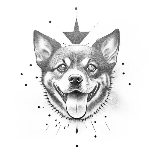 Silhouette Of A Dog With A Sun Behind It