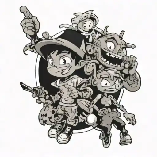 Nickelodeon And Cartoon Network Characters Side By Side