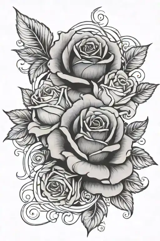 Rose Lettering Design